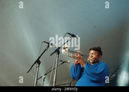 Copenhagen, Danimarca. 3 agosto 2023. La band inglese Kokoroko esegue un concerto dal vivo durante il festival di musica danese o Days 2023 a Copenaghen. Credito: Gonzales Photo/Alamy Live News Foto Stock