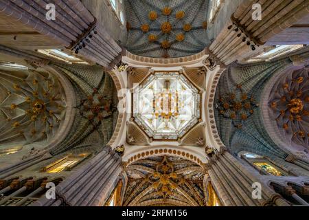 L'interno della cattedrale. La cattedrale di Tarazona è una chiesa cattolica situata a Tarazona, provincia di Saragozza, in Aragona, Spagna Foto Stock