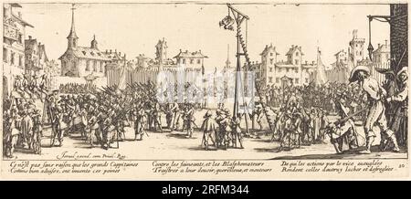 Lo Strappado circa 1633 di Jacques Callot Foto Stock