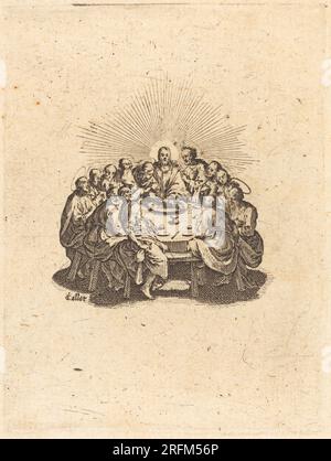 Jacques Callot, l'ultima cena, 1618, incisione, collezione Rosenwald, 1949.5,421.c' Foto Stock