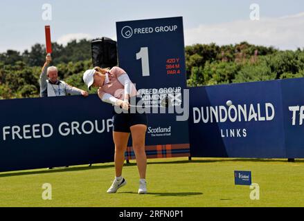 4 agosto 2023. Irvine, Scozia, Regno Unito. Maja Stark il primo, giorno 2. Crediti: CDG/Alamy Live News Foto Stock