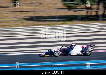 Campionato Italiano F4 sul circuito Paul Ricard , Castellet, FRANCIA, 22/07/2023 Florent 'MrCrash' B.. Foto Stock