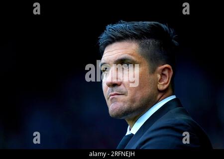 Il manager dello Sheffield Wednesday Xisco Munoz davanti al match per il campionato Sky Bet a Hillsborough, Sheffield. Data immagine: Venerdì 4 agosto 2023. Foto Stock