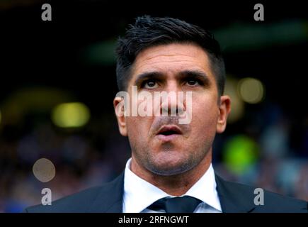 Il manager dello Sheffield Wednesday Xisco Munoz davanti al match per il campionato Sky Bet a Hillsborough, Sheffield. Data immagine: Venerdì 4 agosto 2023. Foto Stock