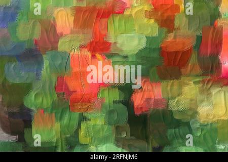 pittura digitale astratta di fiori dai colori vivaci Foto stock - Alamy