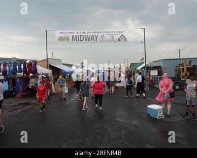 Gardner, Kansas - 3 agosto 2023: Johnson County, Kansas Fair e Carnival Foto Stock