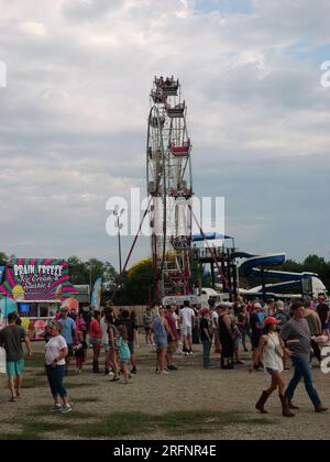 Gardner, Kansas - 3 agosto 2023: Johnson County, Kansas Fair e Carnival Foto Stock