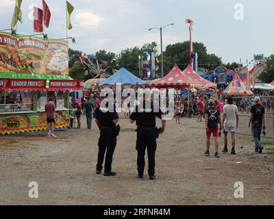 Gardner, Kansas - 3 agosto 2023: Johnson County, Kansas Fair e Carnival Foto Stock