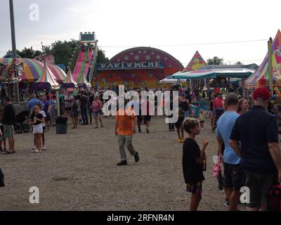 Gardner, Kansas - 3 agosto 2023: Johnson County, Kansas Fair e Carnival Foto Stock