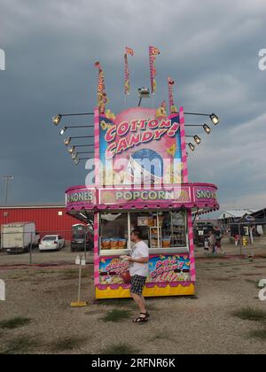 Gardner, Kansas - 3 agosto 2023: Johnson County, Kansas Fair e Carnival Foto Stock