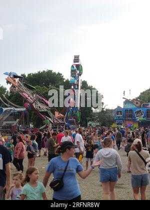 Gardner, Kansas - 3 agosto 2023: Johnson County, Kansas Fair e Carnival Foto Stock