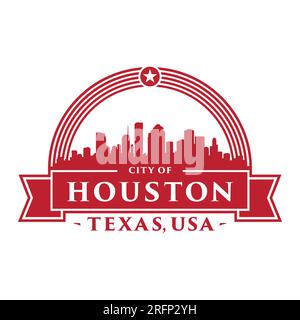 Logo Houston, Texas. Vettore e illustrazione. Illustrazione Vettoriale