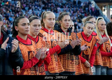 Auckland, nuova Zelanda. 5 agosto 2023. Coppa del mondo femminile FIFA 2023 Round of 16 - Svizzera contro Spagna. DAT do/Alamy Live News. Foto Stock