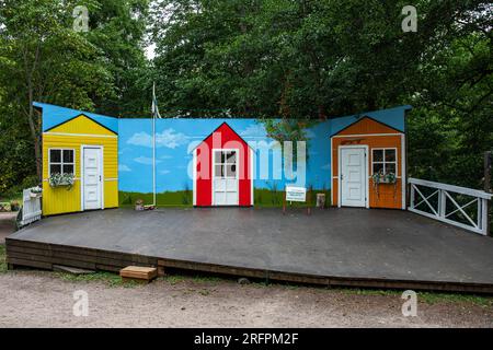 Teatro estivo all'aperto o ambientato a Mathildedal, Perniö, Finlandia Foto Stock