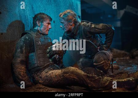 Edge of Tomorrow Tom Cruise ed Emily Blunt Foto Stock