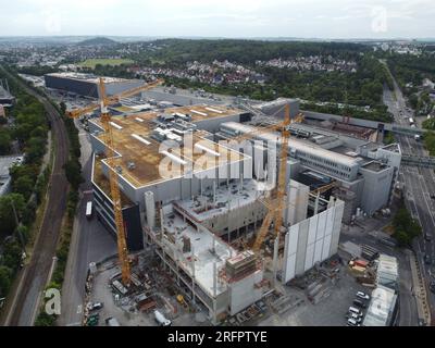 Una vista aerea dell'ampliamento della carrozzeria di Stoccarda-Zuffenhausen alla Porsche Werk 5, Bau 30 Foto Stock