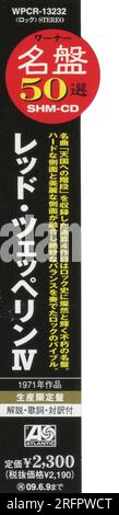 CD: LED Zeppelin – senza titolo. (WPCR-13232), Promo, rilasciato: 9 giugno 2009. Foto Stock