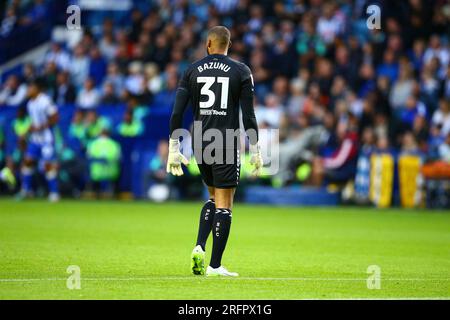 Hillsborough Stadium, Sheffield, Inghilterra - 4 agosto 2023 Gavin Bazunu portiere di Southampton - durante la partita Sheffield mercoledì contro Southampton, EFL Championship, 2023/24, Hillsborough Stadium, Sheffield, Inghilterra - 4 agosto 2023 crediti: Arthur Haigh/WhiteRosePhotos/Alamy Live News Foto Stock