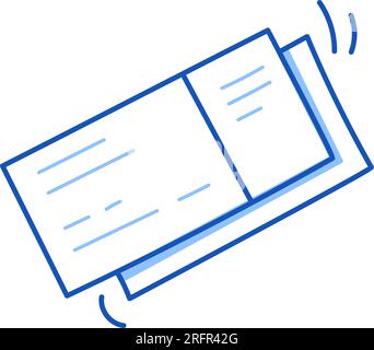 Spaghetti per corrispondenza. Lettera di posta in stile doodle disegnata a mano. Elemento isolato tratto linea penna blu. Contatto, informazioni. Illustrazione vettoriale Illustrazione Vettoriale