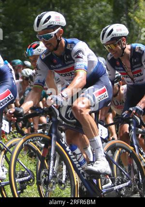 ALAPHILIPPE Giuliano di Soudal - Quick Step, Vincitore durante la Clasica San Sebastian 2023, gara ciclistica UCI World Tour, Donostia - Donostia (230,3 km) il 29 luglio 2023 in Spagna - foto Laurent Lairys / DPPI Foto Stock