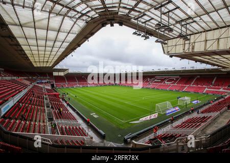 Una vista generale all'interno del Riverside Stadium in vista della partita del campionato Sky Bet Middlesbrough vs Millwall al Riverside Stadium, Middlesbrough, Regno Unito, 5 agosto 2023 (foto di James Heaton/News Images) Foto Stock