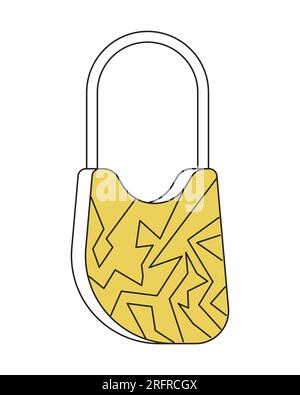 Elegante oggetto vettoriale isolato a colori con linea piatta Illustrazione Vettoriale