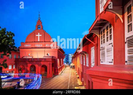 Gli edifici storici di Malacca, Malesia Foto Stock