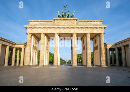 Immagine megapixel della famosa porta di Brandeburgo a Berlino, Germania Foto Stock