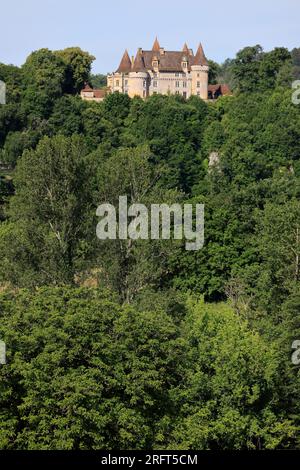 Le château de l’époque Renaissance de Marzac en Périgord, Dordogna, Francia, Europa Foto Stock