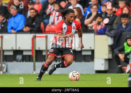 Sheffield, Regno Unito. 5 agosto 2023. Anis Slimane durante la partita amichevole pre-stagionale tra Sheffield United FC e VfB Stuttgart FC a Bramall Lane, Sheffield, Regno Unito il 5 agosto 2023 Credit: Every Second Media/Alamy Live News Foto Stock