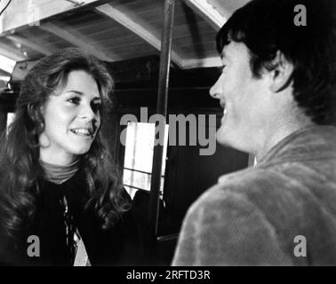 Lindsay Wagner, Peter fonda, sul set del film, "Two People", Universal Pictures, 1973 Foto Stock