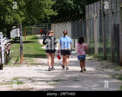 Louisburg, Kansas - 5 agosto 2023: Cedar Cove Feline Conservation & Education Center Foto Stock