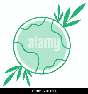 icona vegan. Biografia, ecologia, logo e badge organici Illustrazione Vettoriale