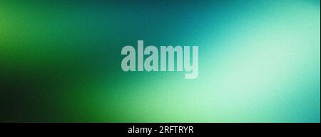 Rumore granuloso blu verde texture sfondo sfumato granuloso sfondo sfocato uniforme intestazione sito Web Foto Stock