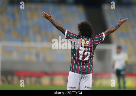 Rio de Janeiro, Brasile. 5 agosto 2023. Marcelo di Fluminense, durante la partita tra Fluminense e Palmeiras, per la serie A brasiliana 2023, allo Stadio Maracana, a Rio de Janeiro il 5 agosto. Daniel Castelo Branco/DiaEsportivo/Alamy Live News Credit: DiaEsportivo/Alamy Live News Foto Stock