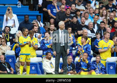 Londra, Regno Unito. 5 agosto 2023. Arsène Wenger durante la partita di beneficenza di Game4Ukraine allo Stamford Bridge di Londra, Inghilterra (Alexander Canillas/SPP) credito: SPP Sport Press Photo. /Alamy Live News Foto Stock