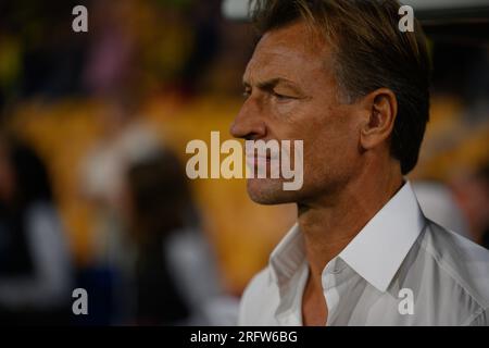 Suncorp Stadium, Brisbane - luglio 29 2023: Hervé Renard, manager della Francia femminile alla Coppa del mondo FIFA 2023 Foto Stock