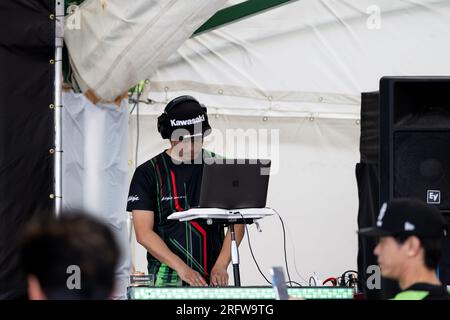 Suzuka, GIAPPONE, 6 agosto 2023. Kawasaki DJ durante la 44a gara Endurance Race 2023 della Coca-Cola Suzuka 8hr, Suzuka, Giappone. Crediti: Ivica Glavas/Speed Media/Alamy Live News Foto Stock