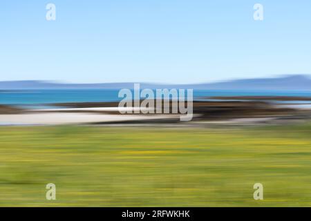 Immagine del movimento della camera intenzionale di Oronsay, Scozia Foto Stock