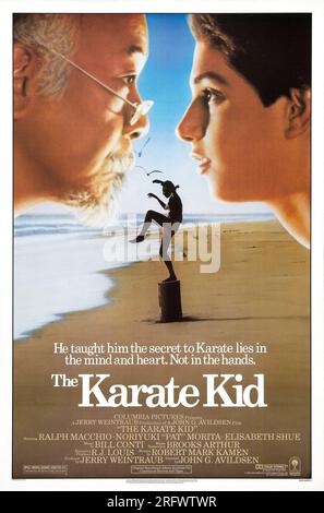 Il poster di Karate Kid Ralph Macchio e Pat Morita Foto Stock