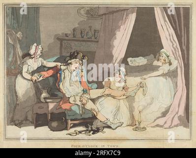 "Thomas Rowlandson, Four o'Clock in Town, 1788, acquaforte colorata a mano, Rosenwald Collection, 1945.5,113" Foto Stock