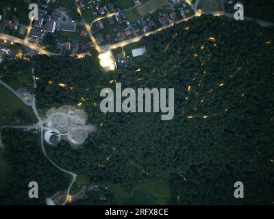 Vista aerea della zona ricreativa di Slatina a Banja Luka Foto Stock