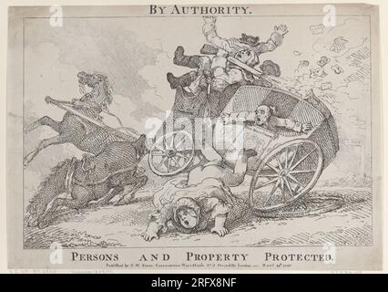 Per autorità. Persone e proprietà protette 24 novembre 1785 da Thomas Rowlandson Foto Stock