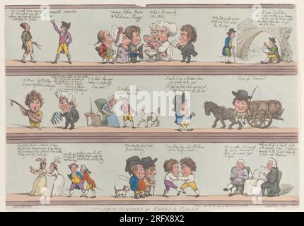 Grotesque Borders for Rooms & Halls [20 ottobre 1800], ristampa di Thomas Rowlandson Foto Stock