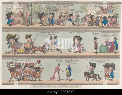 A Lilliputian Vauxhall, grottesche Borders for Rooms & Halls 25 ottobre 1800 di Thomas Rowlandson Foto Stock