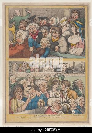 Comedy in the Country, Tragedy in London 29 maggio 1807 di Thomas Rowlandson Foto Stock