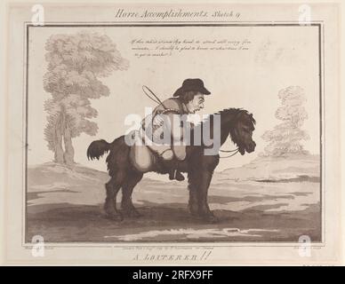 Risultati del cavallo, Sketch 9: Un Loiterer !! 1 agosto 1799 di Thomas Rowlandson Foto Stock