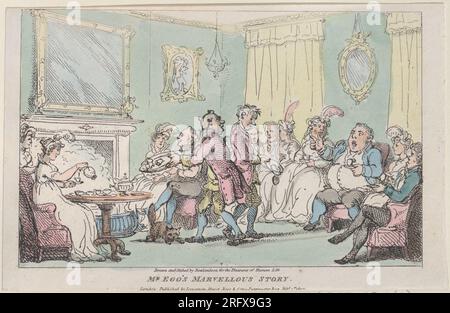 Mr. Ego's Marvellous Story 1 febbraio 1807 di Thomas Rowlandson Foto Stock