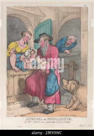 Humors of Houndsditch, o Mrs. Shevi in a Longing condition 20 September 1813 by Thomas Rowlandson Foto Stock