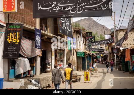 India, Jammu e Kashmir, Kargil, vecchio bazar Foto Stock